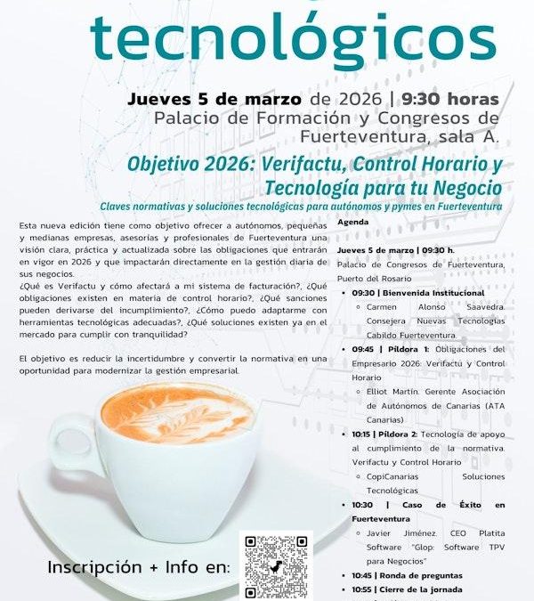 Los Desayunos Tecnológicos del Cabildo ofrecen soluciones a autónomos y pymes ante nueva normativa